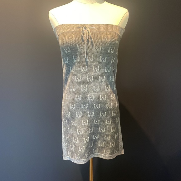 LIU JO midi logo skirt grey and silver - Picture 5 of 5